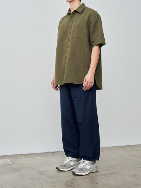 Yoko Sakamoto Open Collar Shirt - Olive - Namu Shop