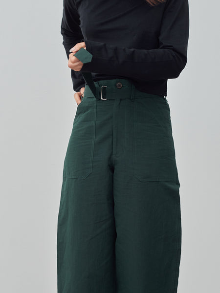 High Density Finx Linen Weather Pants - Dark Green