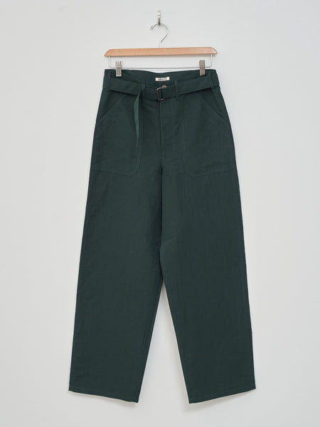 Auralee High Density Finx Linen Weather Pants - Dark Green - Namu Shop