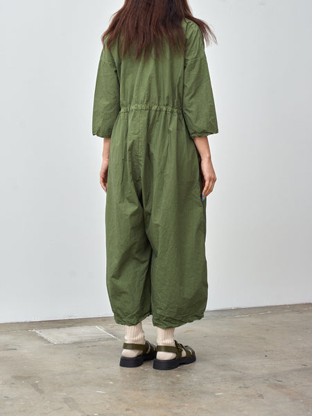 Oversized Collar Jumpsuit TC - Green Lawn