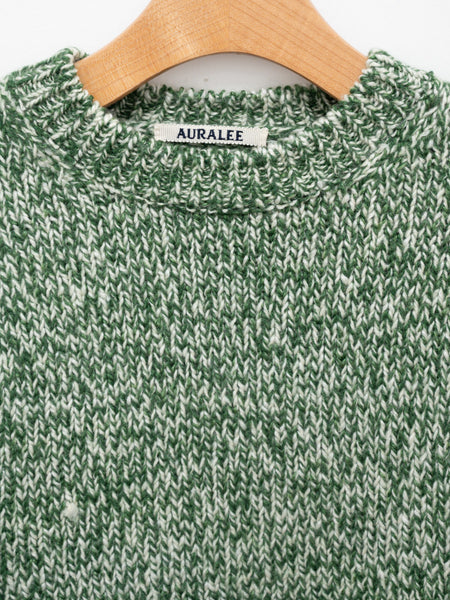 Silk Wool Camel Mix Knit Short P/O - Mix Green