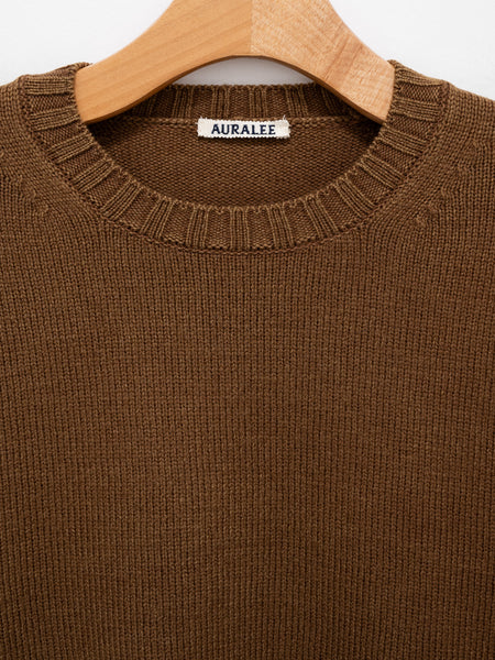 Washed French Merino Knit P/O - Brown