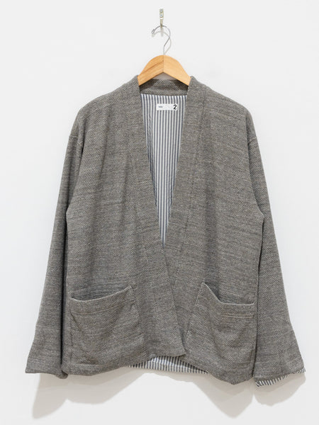 ts(s) Honeycomb Jersey Lined Easy Cardigan - Gray - Namu Shop