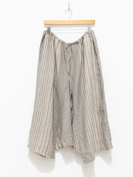 Ichi Antiquites Linen Random Stripes Sarrouel Pants - Namu Shop