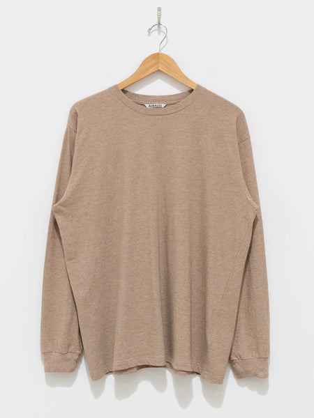 Auralee Hard Twist Cotton Cashmere L/S Tee - Top  - Namu Shop