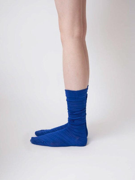 Crushed Socks - Blue, Beige