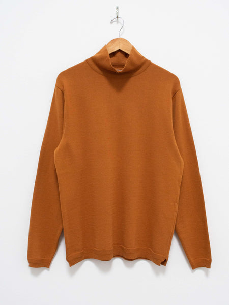 Turtleneck Knit Shirt - Brown Gold