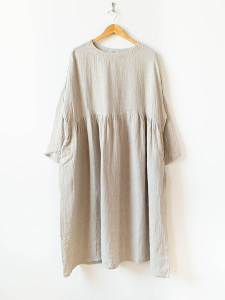 Linen Dobby AZUMADAKI Dress - Natural