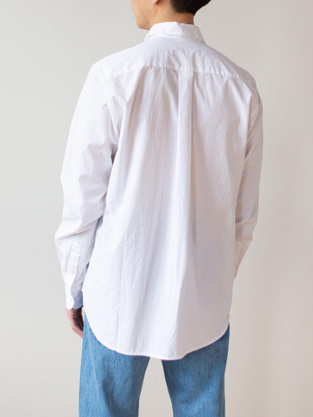 Chris Shirt - White Cotton Poplin