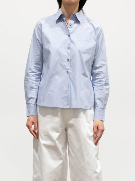 mannish shirt in “plumes de l'hiver” cotton poplin