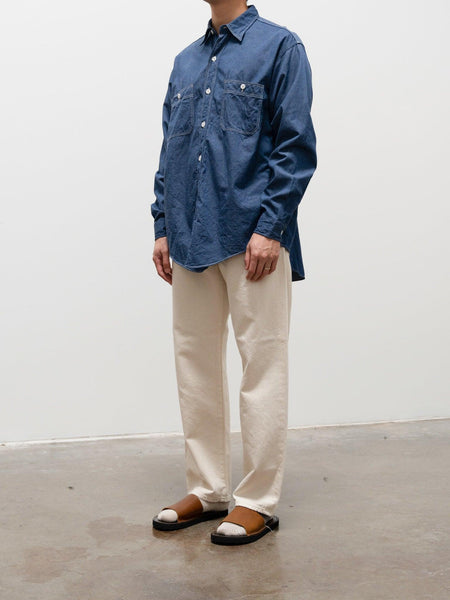 受注生産可能 22SS KAPTAINSUNSHINE WORK SHIRT IVORY - トップス