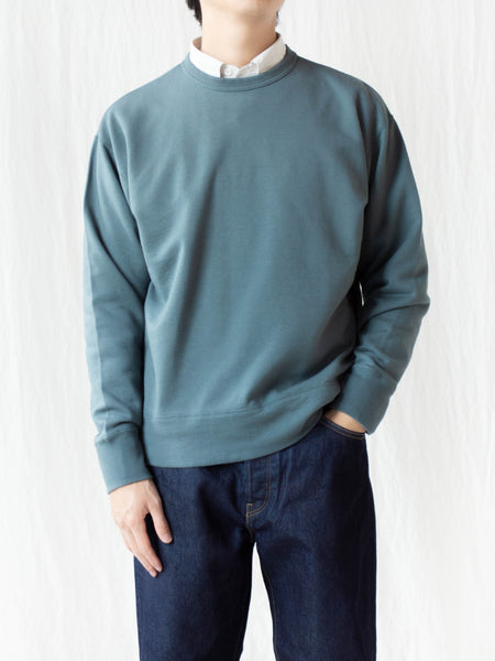 Suvin Cotton Sweatshirt - Blue Green