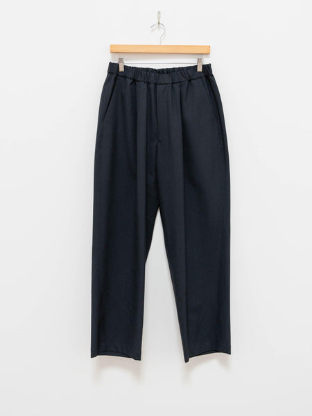 Wool Tropical Easy Trousers - Navy