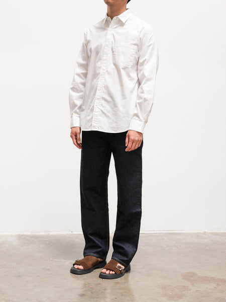 S H Regular Collar Shirt - White - Namu Shop