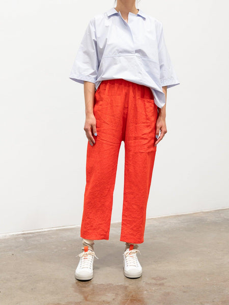 Punch Linen Trousers - Red Pepper