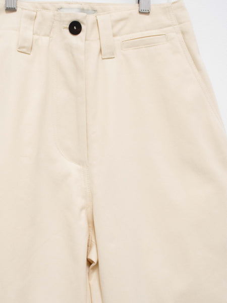 Asher Peached Cotton Twill Pants - Cream