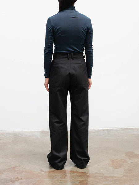 Studio Nicholson Corbu Slim Flare Pant - Black - Namu Shop