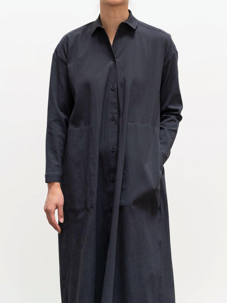 Toogood The Draughtsman Dress - Ink Crinkled Cotton - Namu Shop