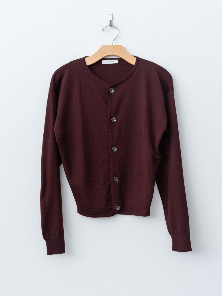 Fitted Cardigan - Dark Plum