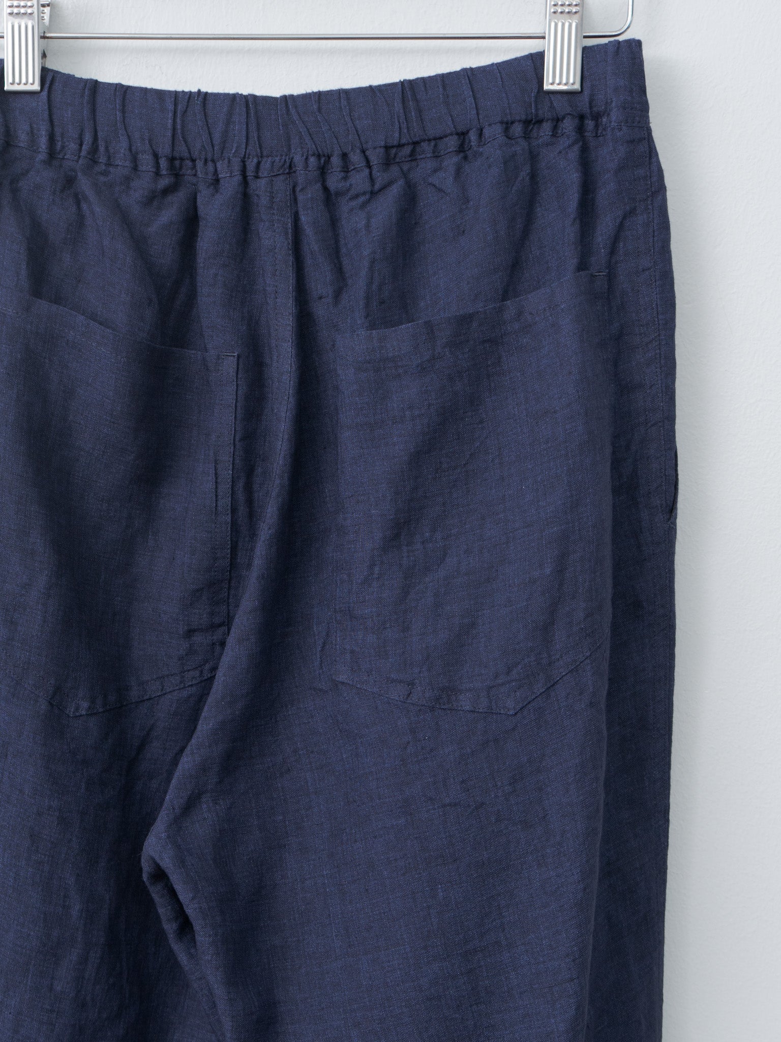 Linen Poplin Trouser - Navy