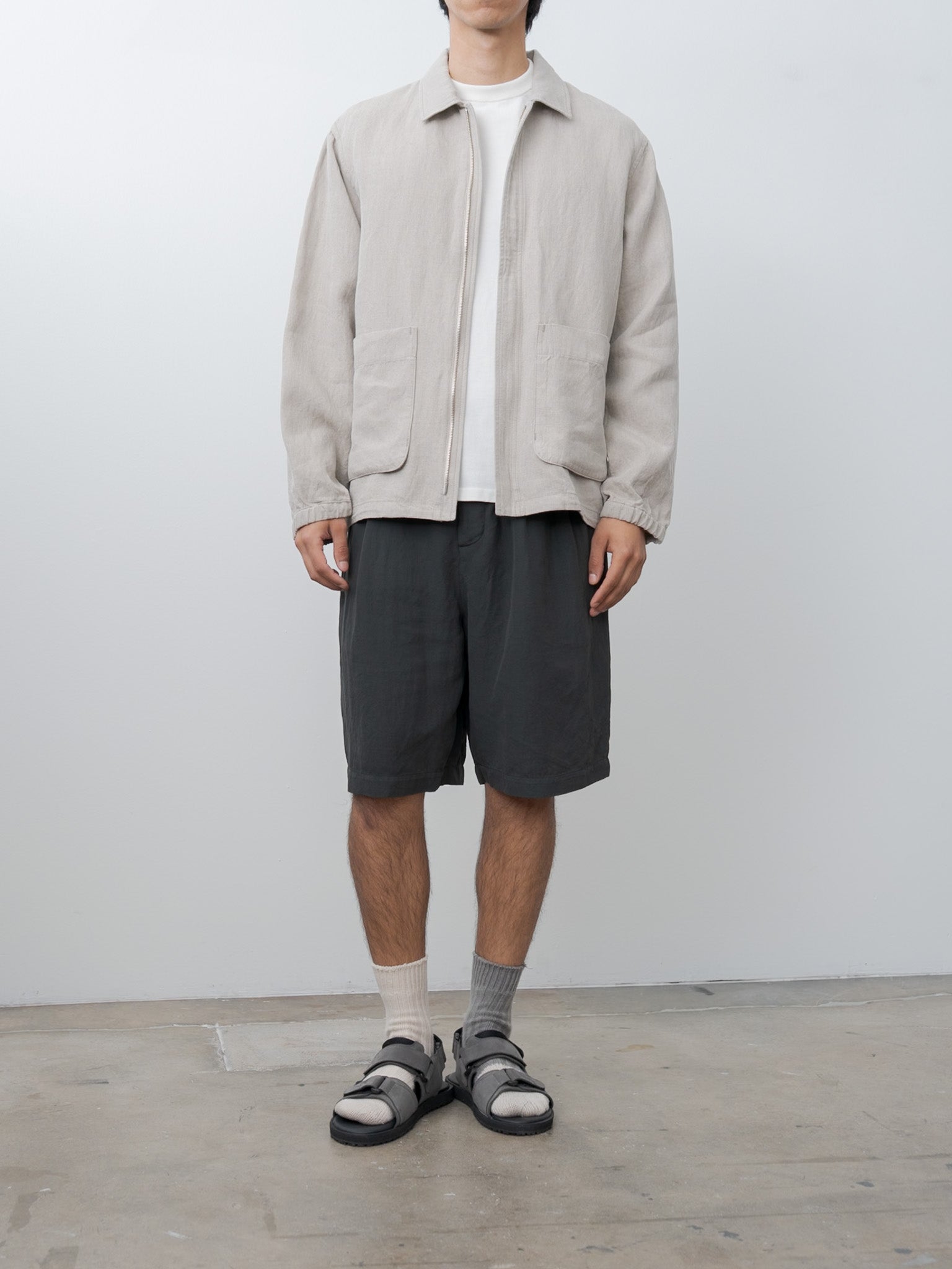 Hard Linen Utility Jacket - Raw Linen