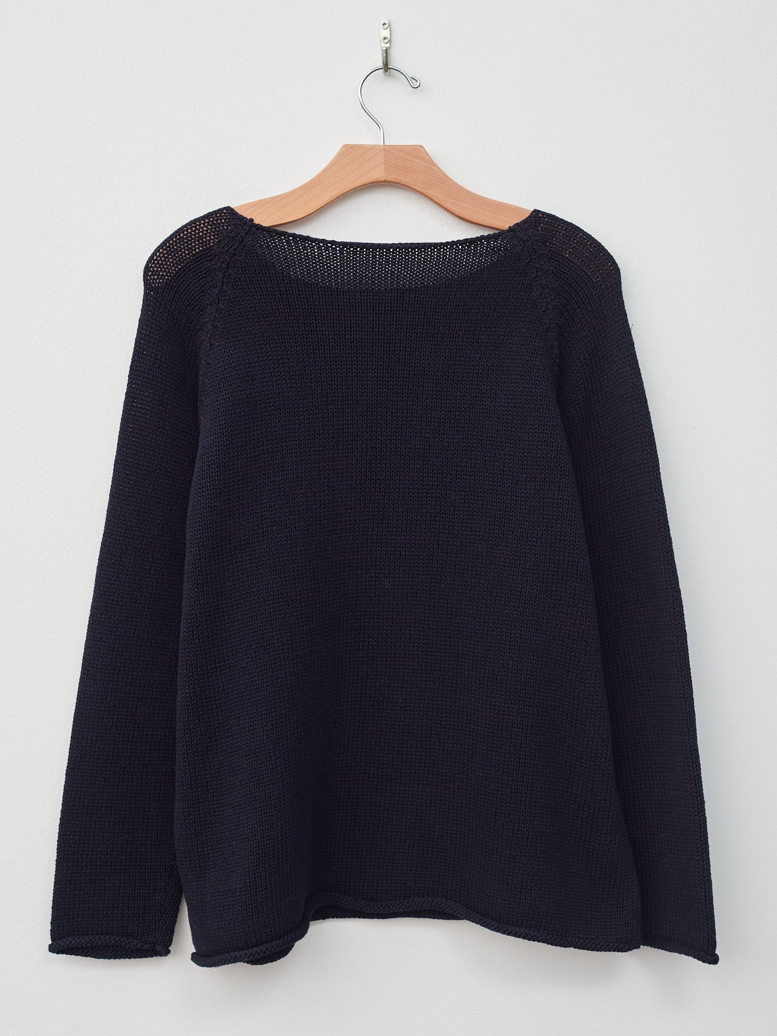 Namu Shop - Veritecoeur Cotton Silkette Pullover Knit - Dark Navy