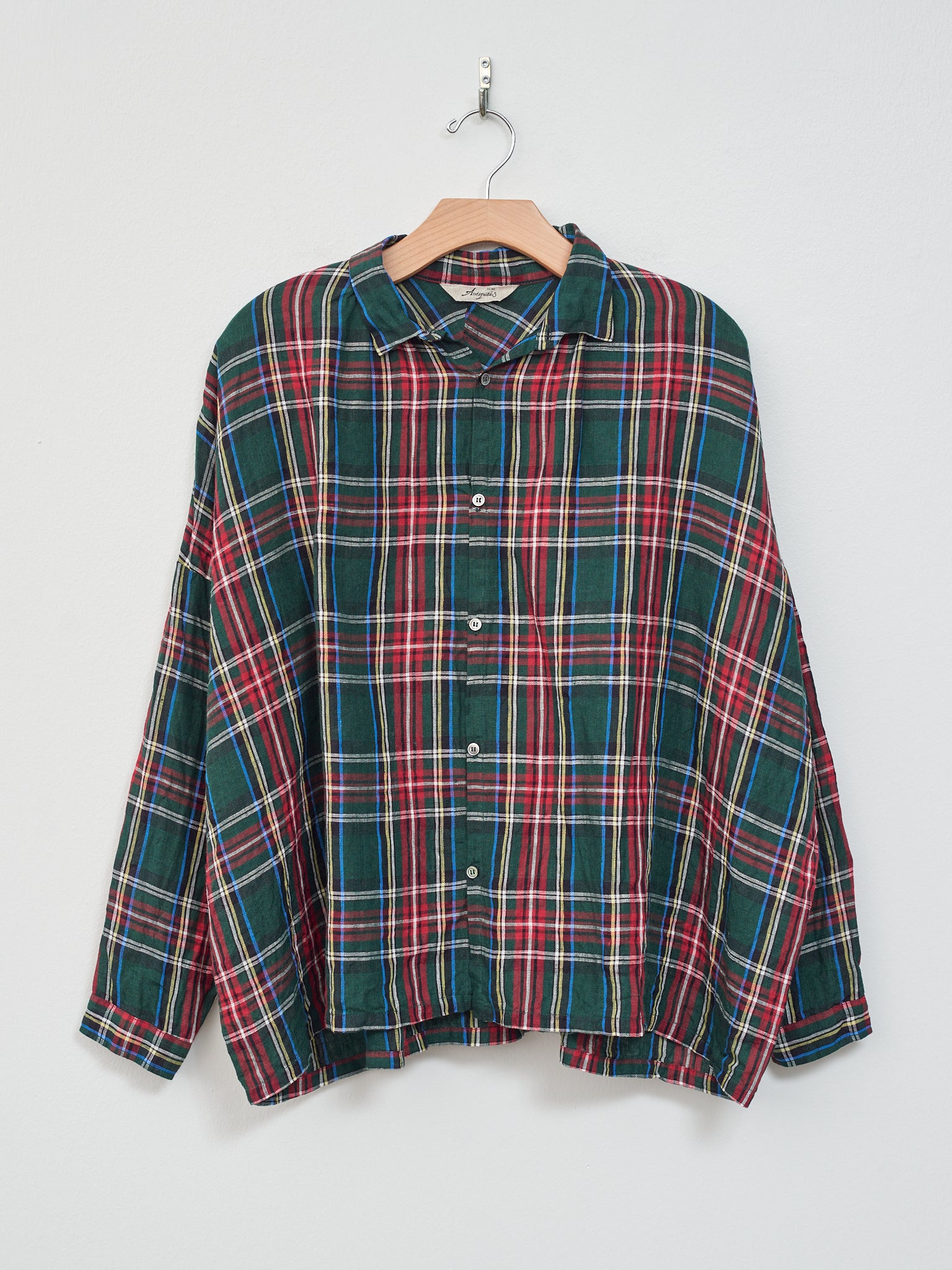 Namu Shop - Ichi Linen Tartan Shirt - Green