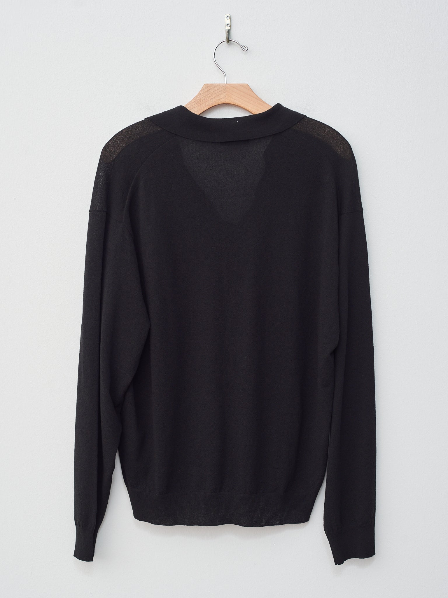 Namu Shop - Yleve Els Organic Cotton Knit Polo - Black