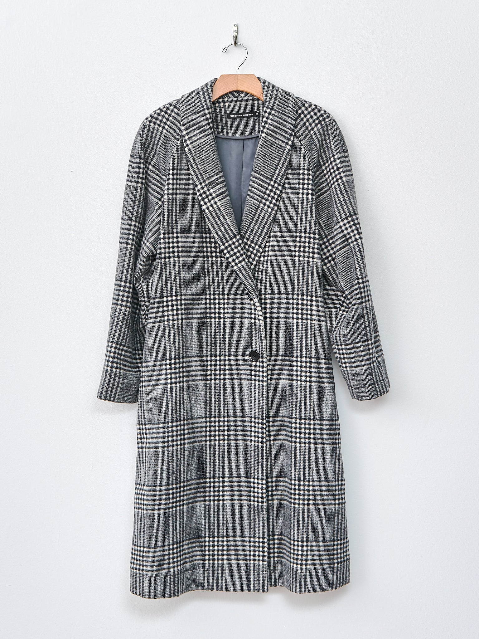 Namu Shop - Nicholson & Nicholson My Robe Coat - Gray Check