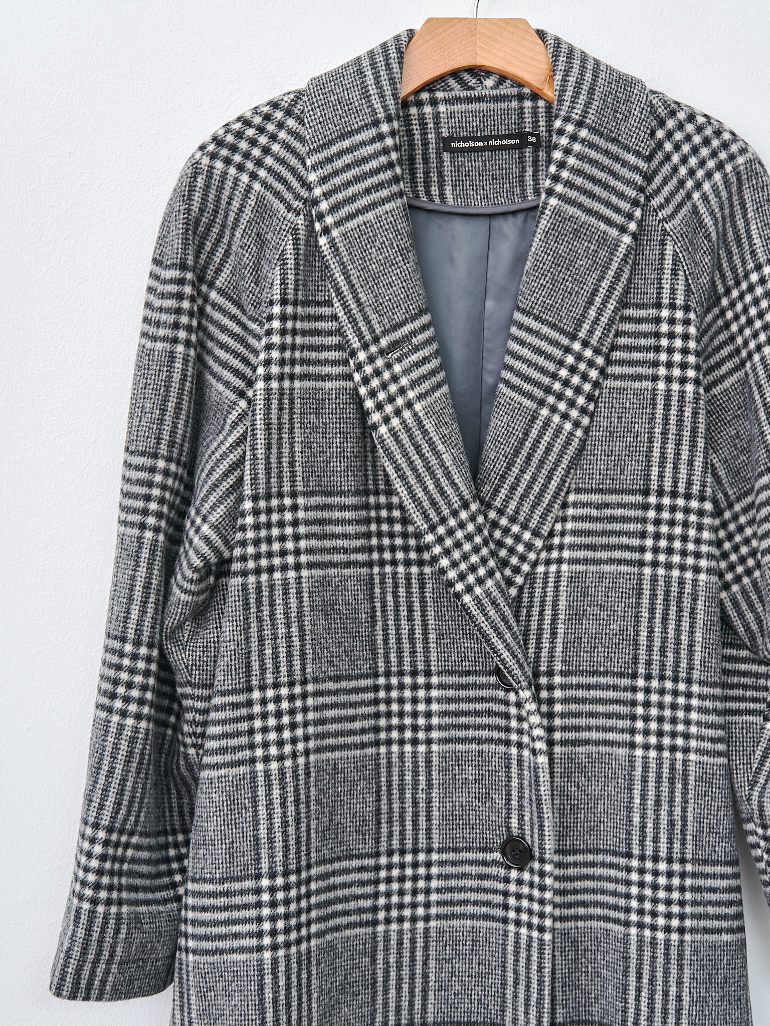 Namu Shop - Nicholson & Nicholson My Robe Coat - Gray Check