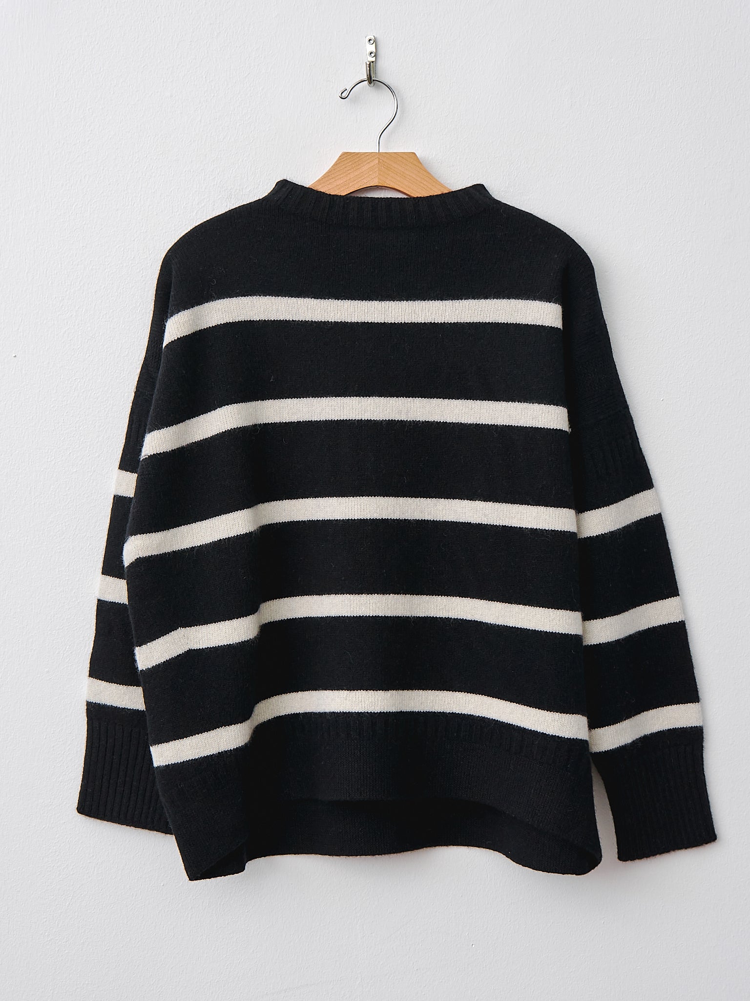 Namu Shop - Nicholson & Nicholson Heriot Knit - Black/Off-White Stripe