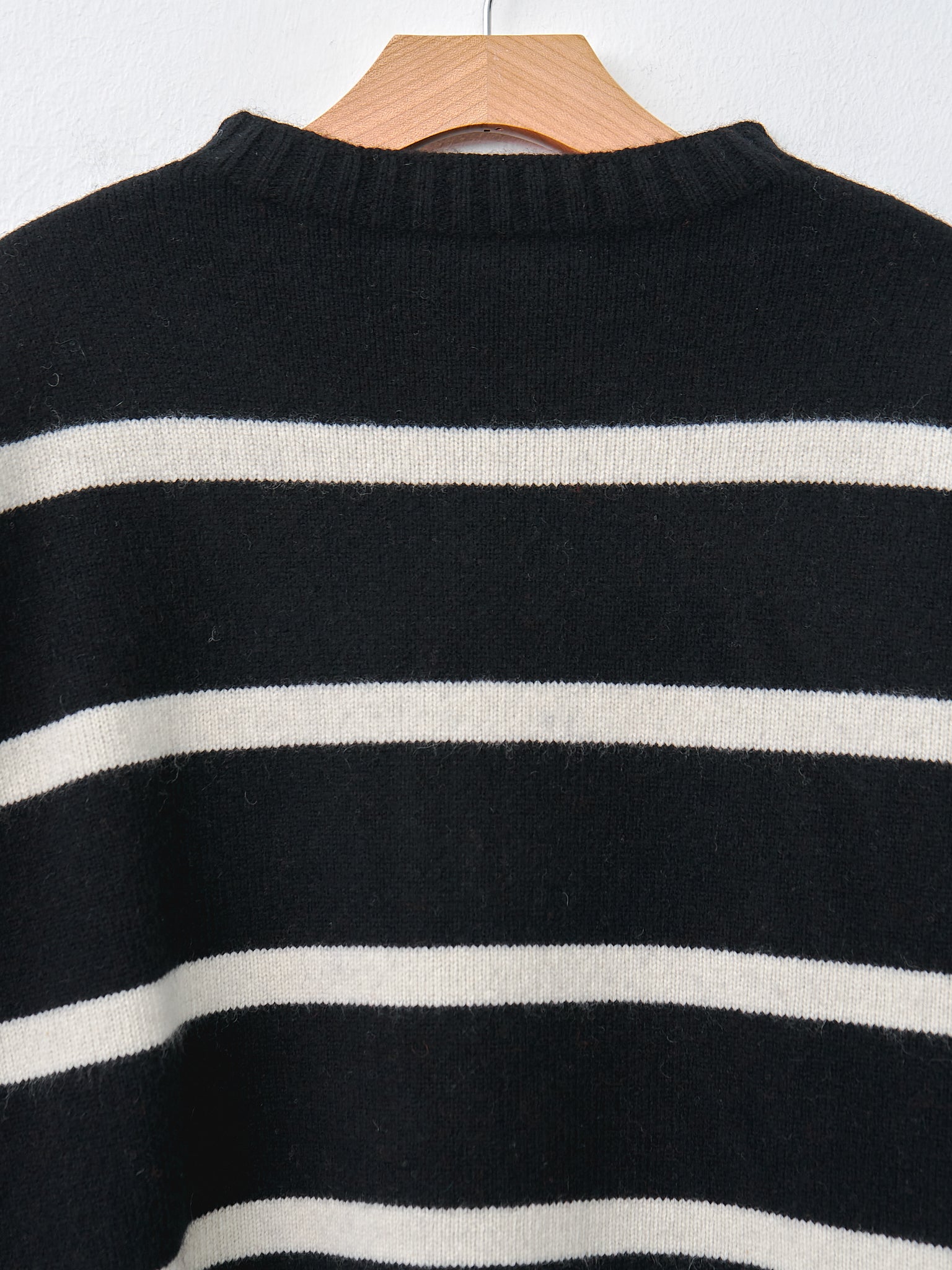 Namu Shop - Nicholson & Nicholson Heriot Knit - Black/Off-White Stripe