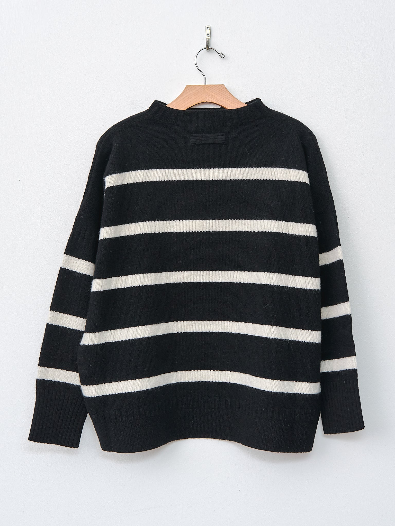 Namu Shop - Nicholson & Nicholson Heriot Knit - Black/Off-White Stripe