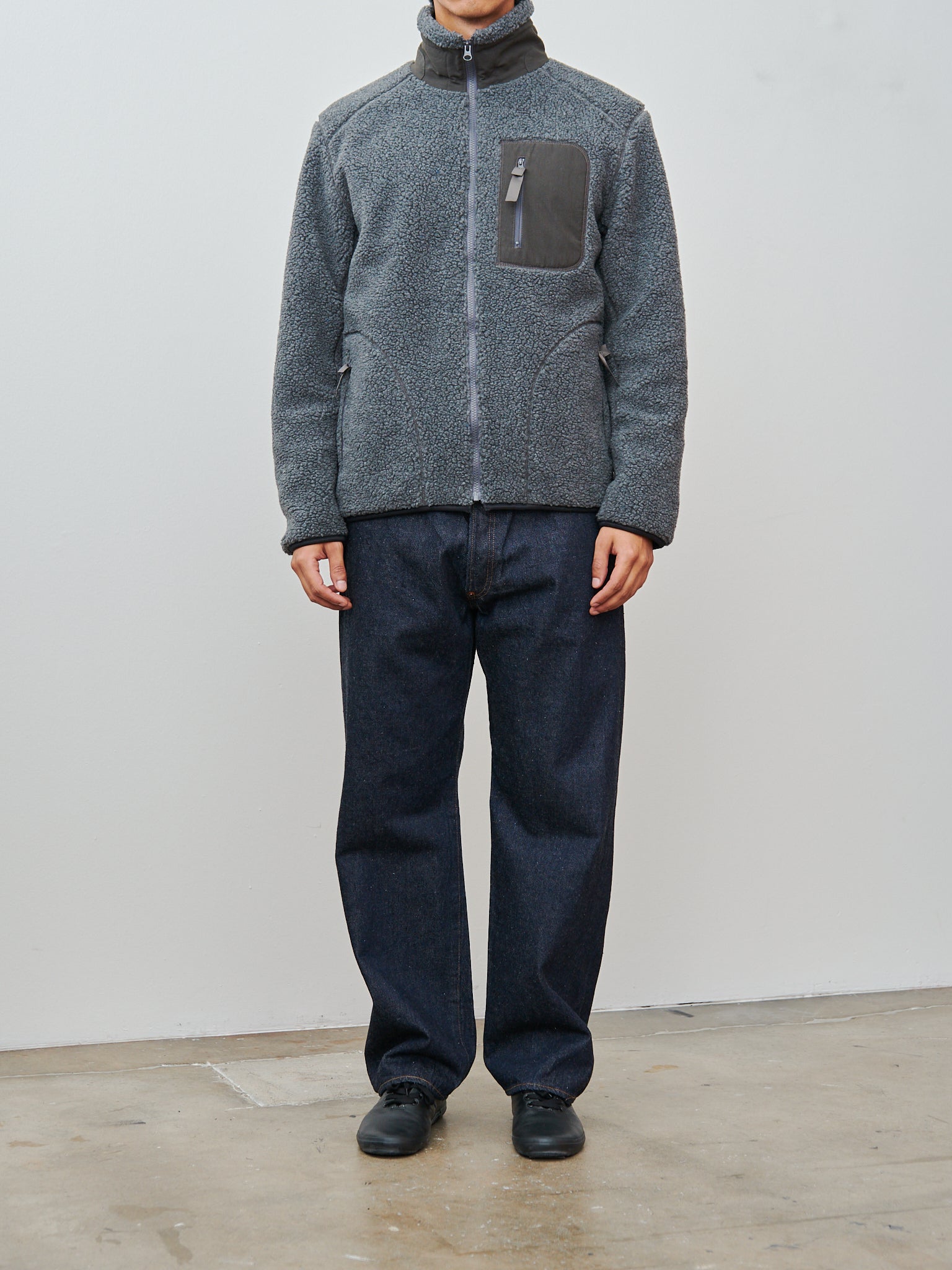 Namu Shop - Fujito Fleece Blouson - Charcoal