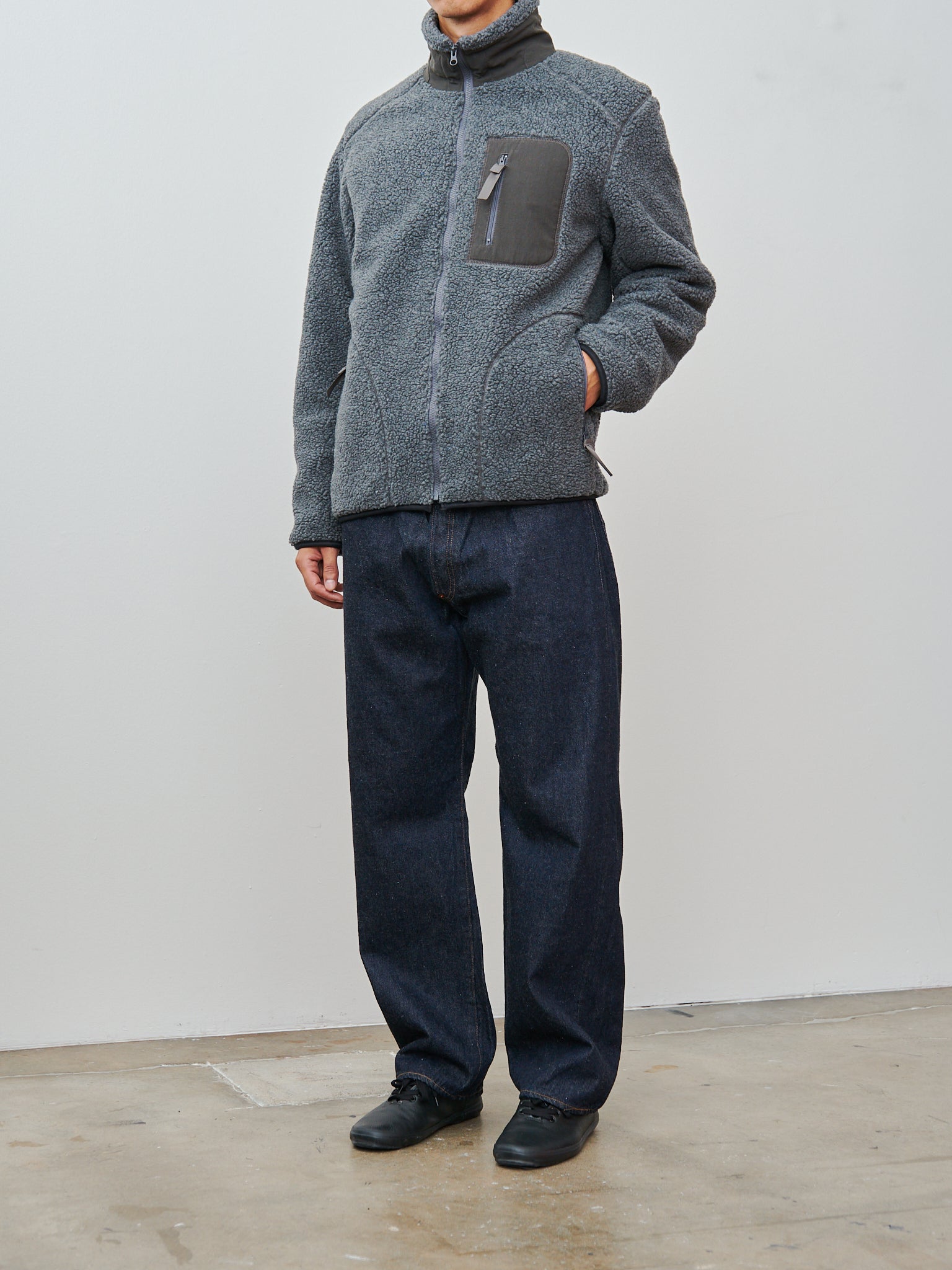 Namu Shop - Fujito Fleece Blouson - Charcoal