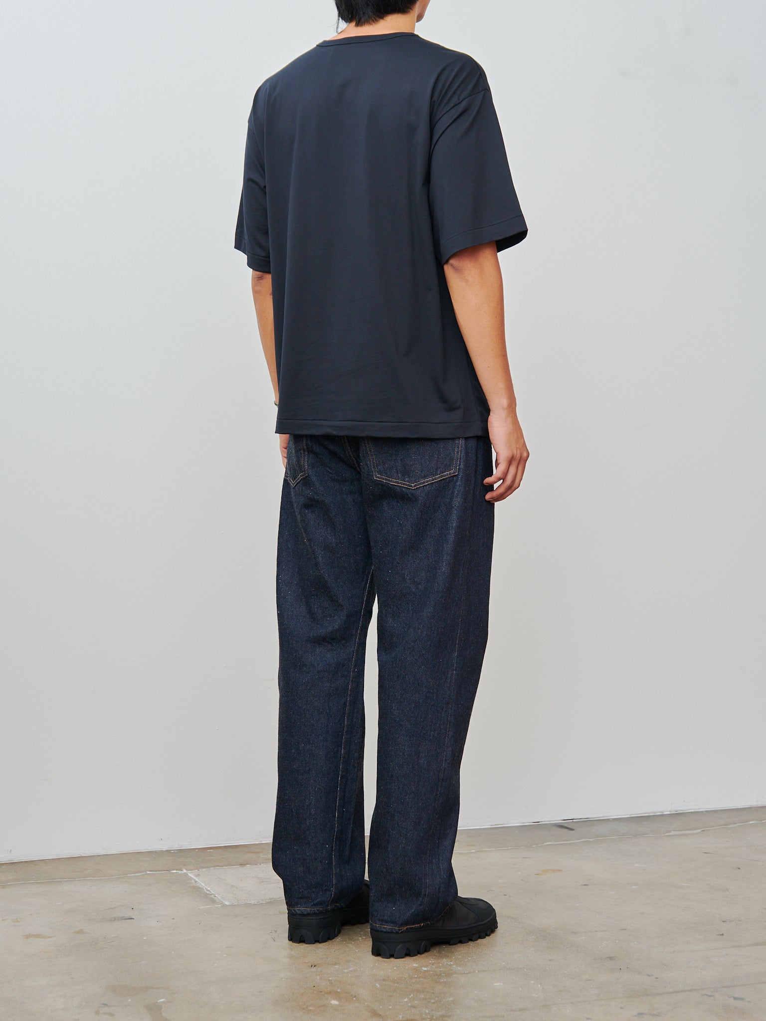 Suvin Suede Tenjiku Half Sleeve Tee - Navy