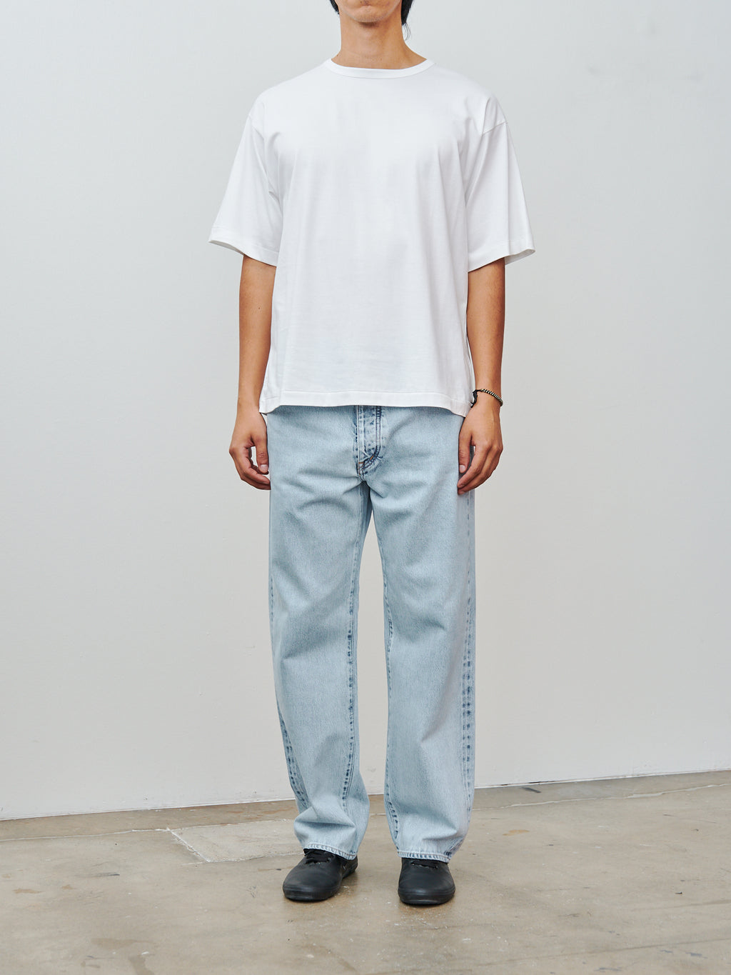 Suvin Suede Tenjiku Half Sleeve Tee - White