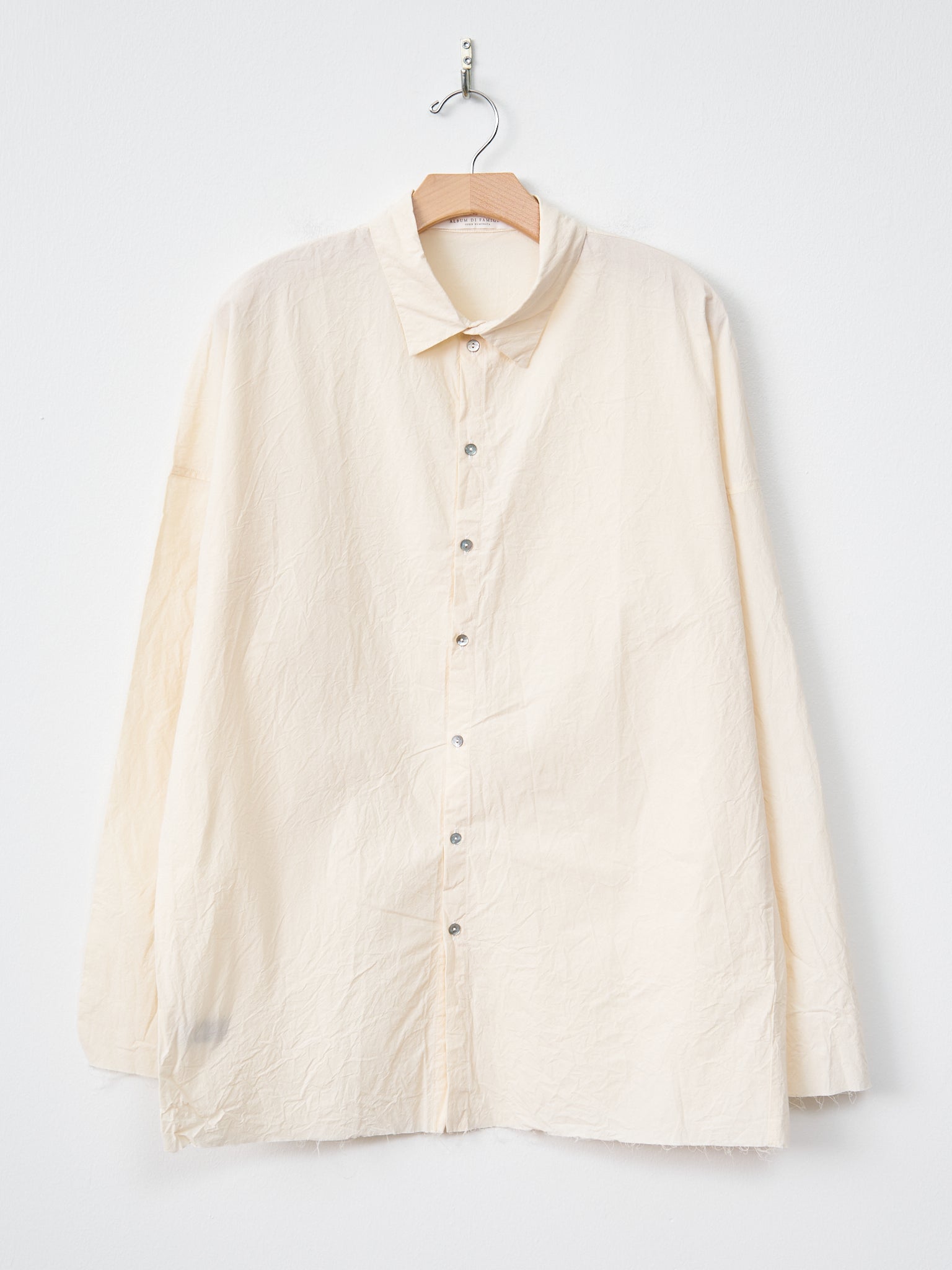 Namu Shop - Album di Famiglia Wrinkled Unisex Collar Shirt - Natural