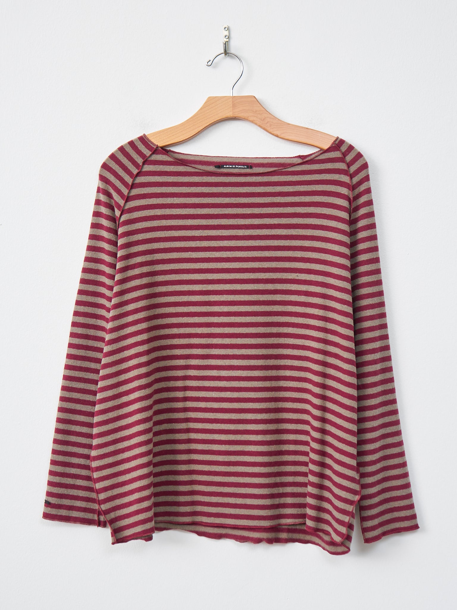 Namu Shop - Album di Famiglia Raglan Riga JL - Red x Beige Stripe