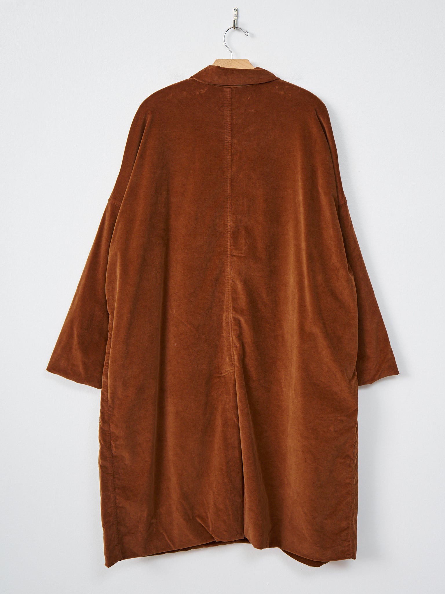 Velvet Loose Coat - Rust