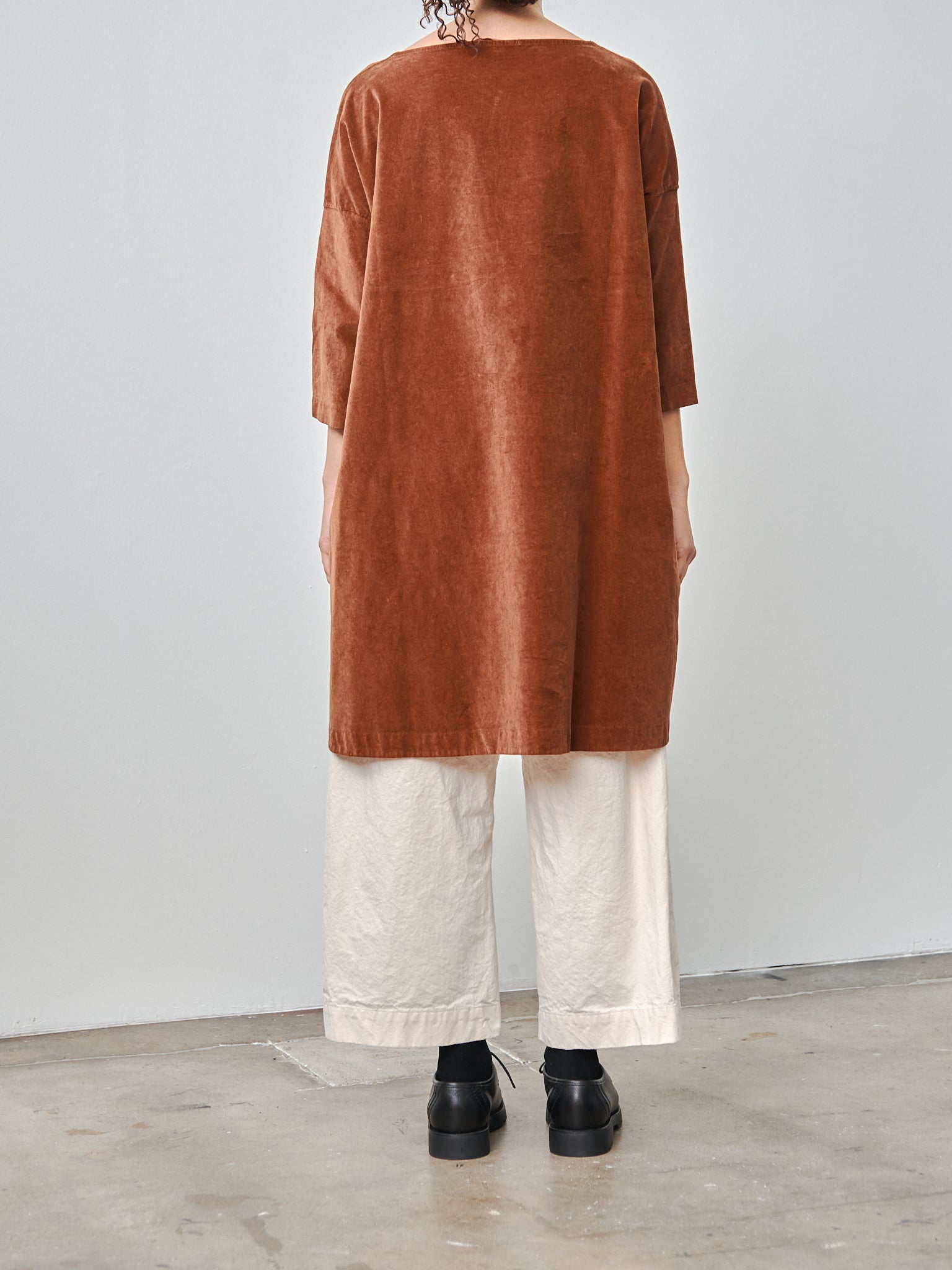 Namu Shop - Album di Famiglia Velvet Boatneck Tunic - Rust