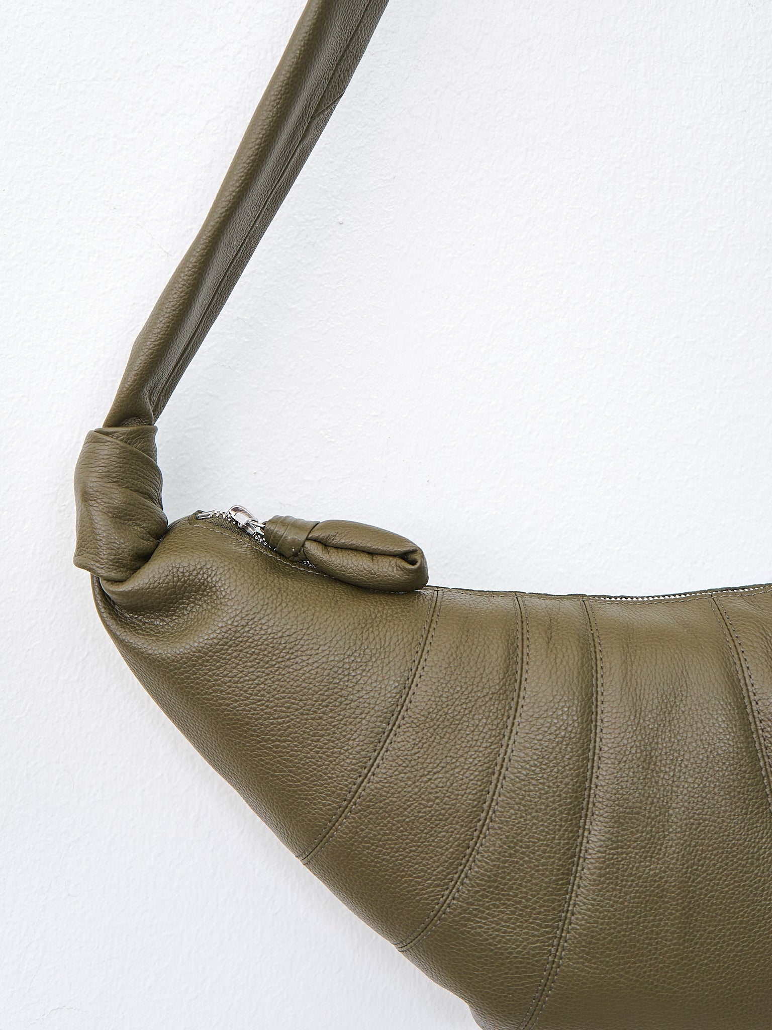 Medium Croissant Bag - Dark Moss (grained leather)