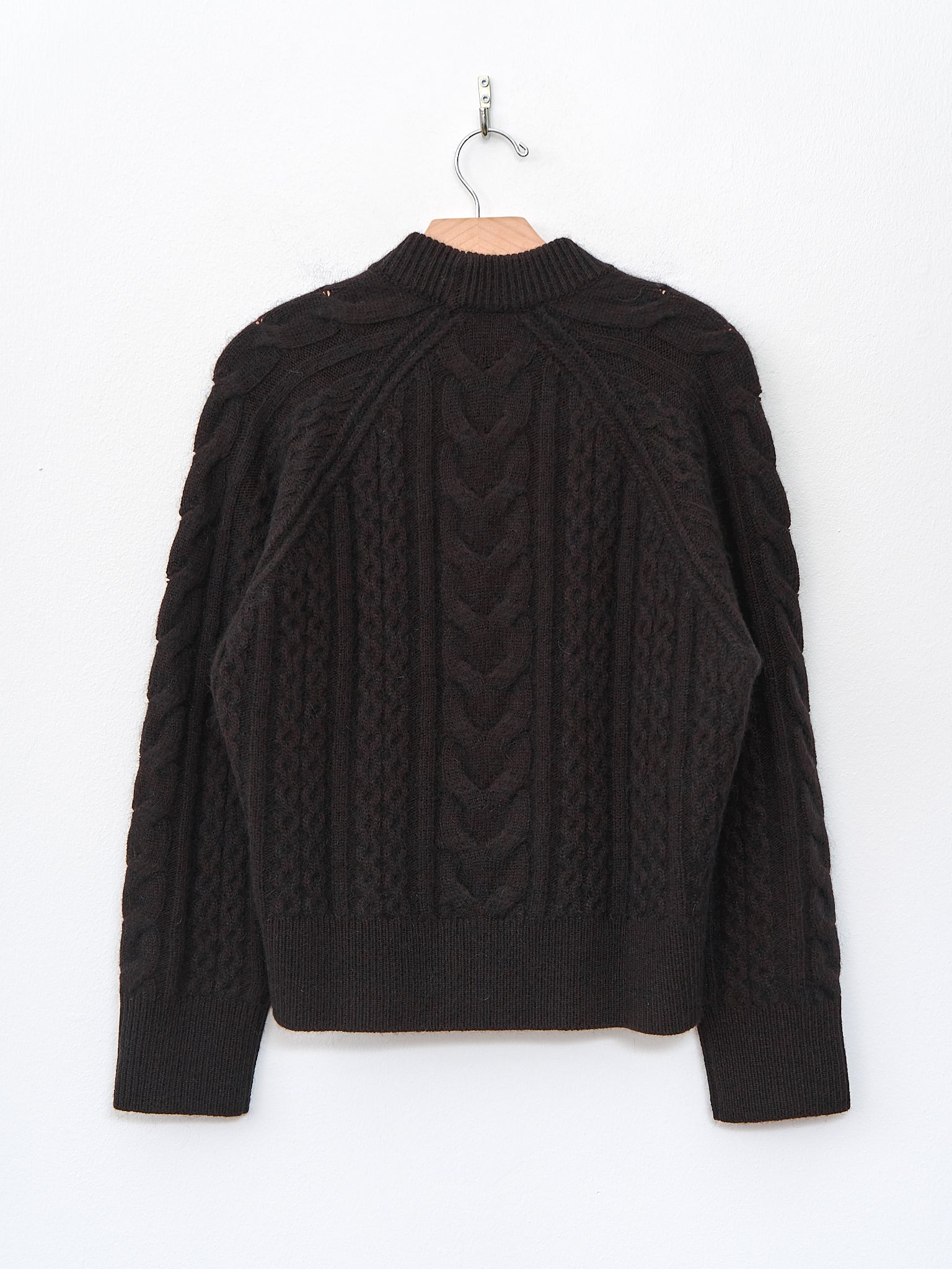 Namu Shop - Studio Nicholson Molve Cable Knit- Espresso