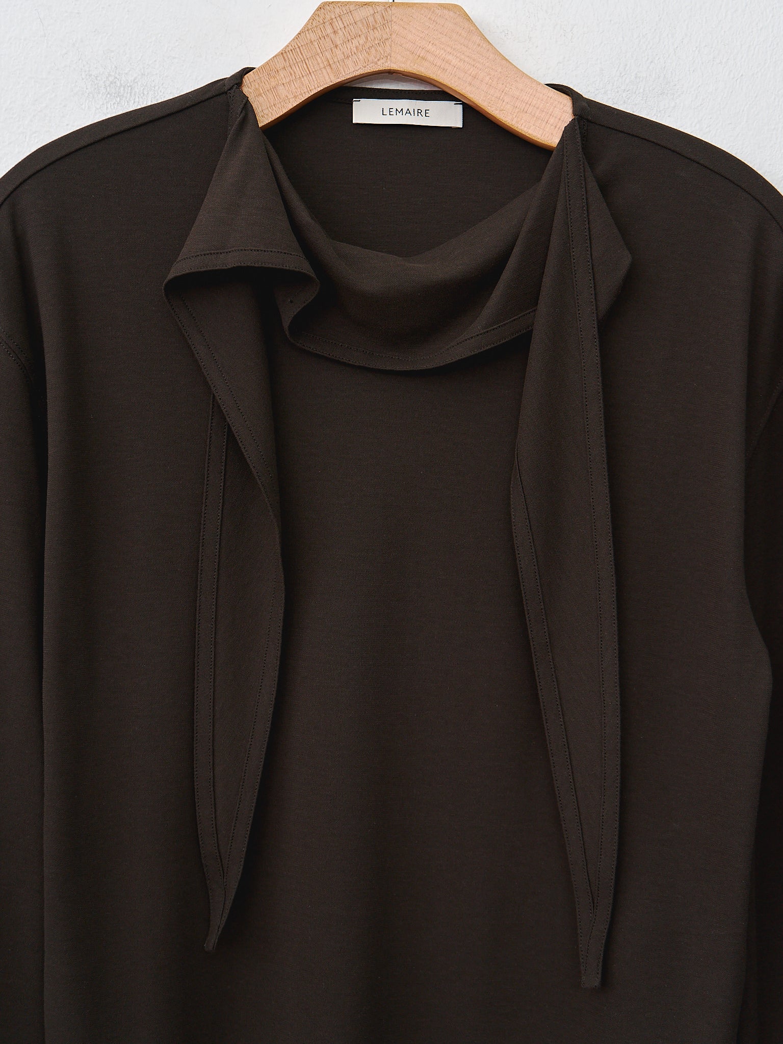 Namu Shop - Lemaire Long Sleeve Foulard Top - Dark Espresso