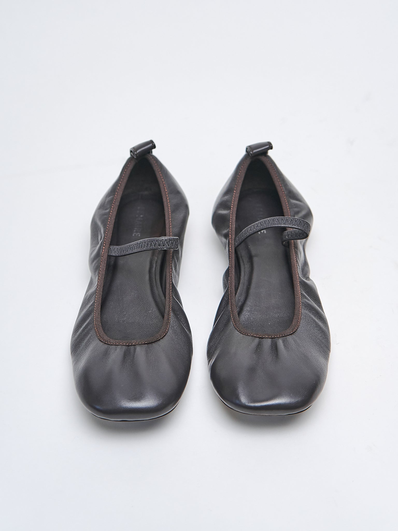 Square Flat Ballerina - Dark Chocolate