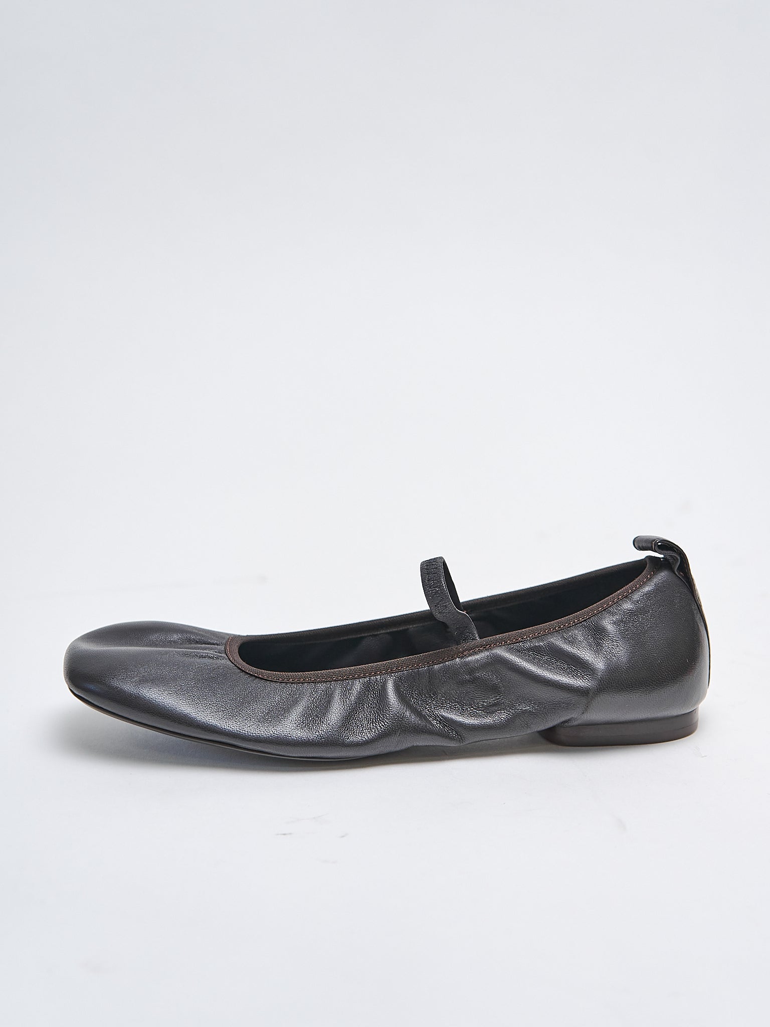 Square Flat Ballerina - Dark Chocolate