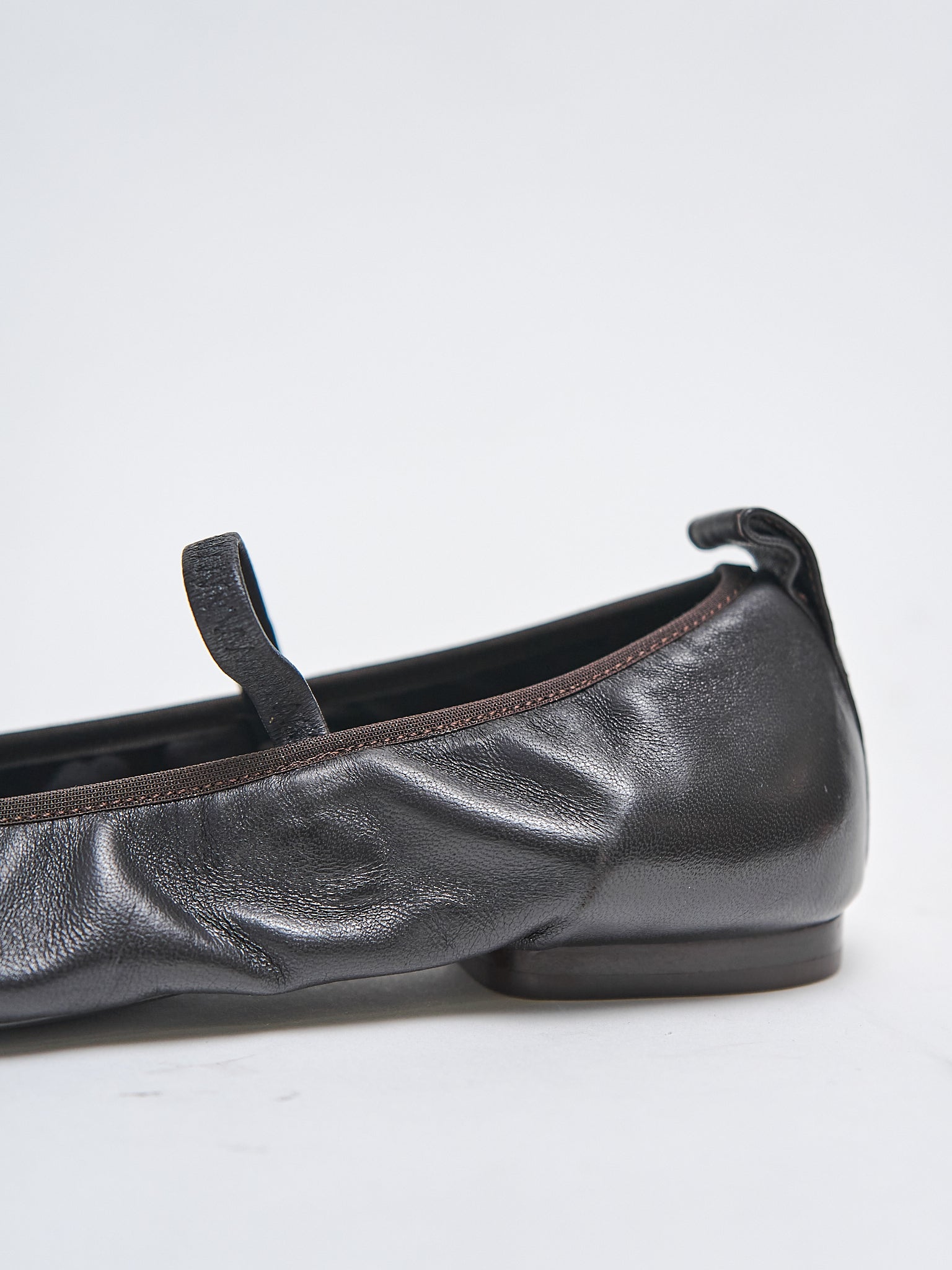 Square Flat Ballerina - Dark Chocolate