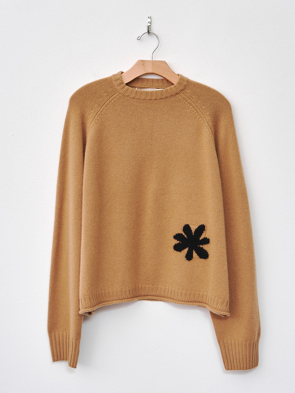 Namu Shop - Eleph Flower Bigger Sweater - Sand