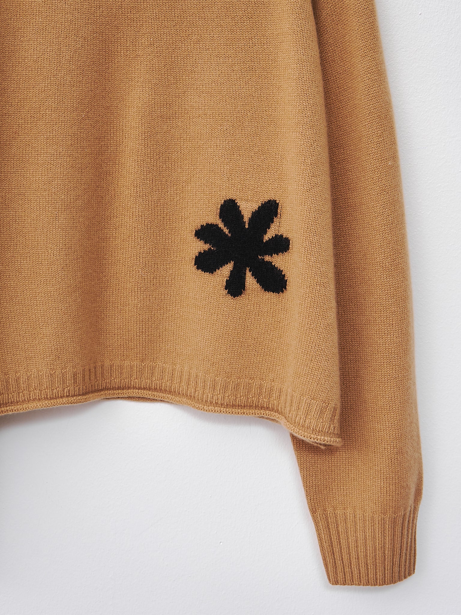 Namu Shop - Eleph Flower Bigger Sweater - Sand