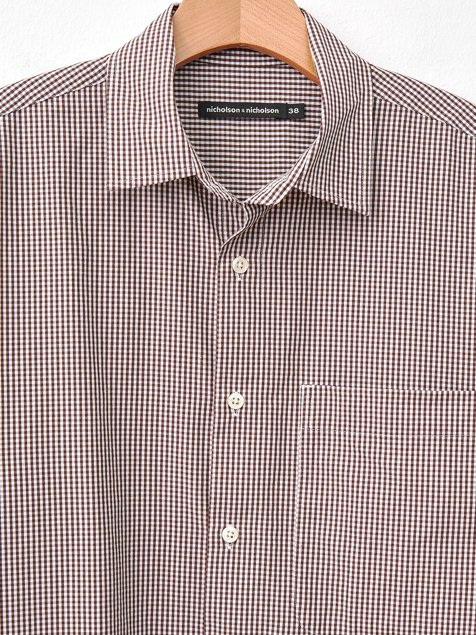 Namu Shop - Nicholson & Nicholson Dance Shirt - Brown Check